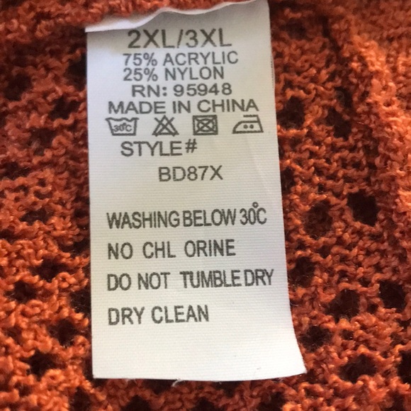 Rust Pointelle Knit Top - Picture 6 of 6